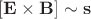 $[\mathbf E \times \mathbf B] \sim \mathbf s$