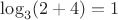 $\log_3(2х+4) = 1$