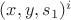 $(x, y, s_1)^i$