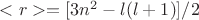$<r> =[3n^2-l(l+1)]/2$