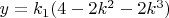 $y=k_1(4-2k^2-2k^3)$