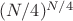 $(N/4)^{N/4}$ $(N/4)^{N/4}$