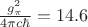 $ \frac{g_{\pi}^2}{4\pi c \hbar} = 14.6$
