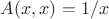 $A(x,x) = 1/x$