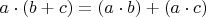 $a\cdot(b + c) = (a\cdot b) + (a\cdot c)$