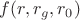 $f(r,r_g,r_0)$