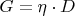 $\[G = \eta  \cdot D\]$