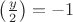 $\left(\frac{y}{2}\right)=-1$