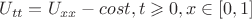 $U_{tt}=U_{xx}-cost, где t\geqslant0, x\in[0,1]$
