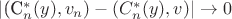 |(C_n^*(y), v_n) - (C_n^*(y), v)|\to 0