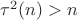 $\tau^2(n)>n$