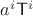 $a^i\mathsf T^i$