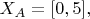 $X_{A}= [0,5] ,\\$