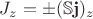 $J_z=\pm(\mathbb{S} \mathbf{j})_z$