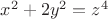$x^2+2y^2=z^4$