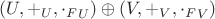 $(U, +_U, {\cdot_F}_U) \oplus (V, +_V, {\cdot_F}_V)$