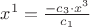 $x^1 = \frac{ -c_3 \cdot x^3}{c_1}