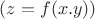 $(z=f(x.y))$