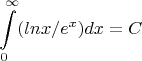 $$\int\limits_{0}^{\infty}(lnx/e^x)dx=C$$
