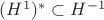 $(H^{1})^{*}\subset H^{-1}$ $(H^{1})^{*}\subset H^{-1}$