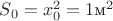 $S_0=x_0^2=1 \text{м}^2$