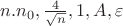 $n. n_0, \frac 4{\sqrt{n}}, 1, A, \varepsilon$
