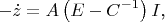 $$-\dot z=A\left(E-C^{-1}\right)I\text{,}$$