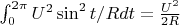 $\int_0^{2\pi}U^2\sin^2 t/R dt=\frac{U^2}{2R}$