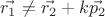 $ \vec{r_1} \neq \vec{r_2} + k\vec{p_2}$ $ \vec{r_1} \neq \vec{r_2} + k\vec{p_2}$