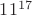 $11^{17}$