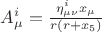 $A_\mu^i=\frac{\eta^i_{\mu\nu}x_\mu}{r(r+x_5)}$