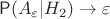 $\mathsf P(A_\varepsilon | H_2)\to \varepsilon$