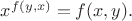 $x^{f(y,x)}=f(x,y).$