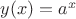 $y(x)=a^x$