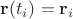 $\mathbf r(t_i) = \mathbf r_i$