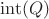 $\mathrm{int}(Q)$