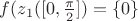 $f(z_1([0,\frac{\pi}{2}])=\{0\}$