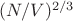 $(N/V)^{2/3}$