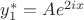 $y^*_1=Ae^{2ix}$