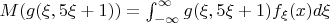 $M(g(\xi,5\xi+1))=\int_{-\infty }^{\infty }g(\xi,5\xi+1)f_{\xi}(x)d\xi $