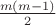 $\frac{m(m-1)}{2}$