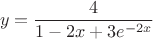 $$y=\frac{4}{1-2x+3e^{-2x}}$$