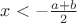 $x<-\frac{a+b}{2}$