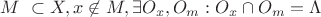 $M\ \subset X, x\not \in M, \exists O_x, O_m: O_x\cap O_m = \Lambda$
