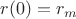 $r(0)=r_m