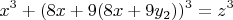$$x^3+(8x+9(8x+9y_2))^3=z^3$$
