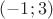 $(-1;3)$