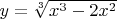 $y=\sqrt[3]{x^3-2x^2}$