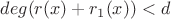 $deg(r(x) + r_1(x)) < d$