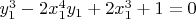 $y_1^3-2x_1^4y_1+2x_1^3+1=0$